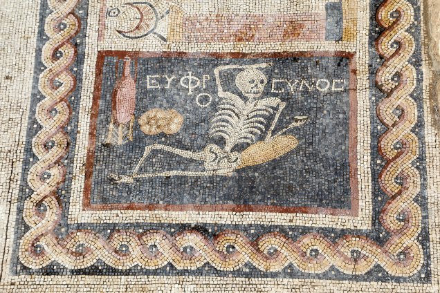 The History Blog Anadolu Agency Antakya Turkey Skeleton Mosaic