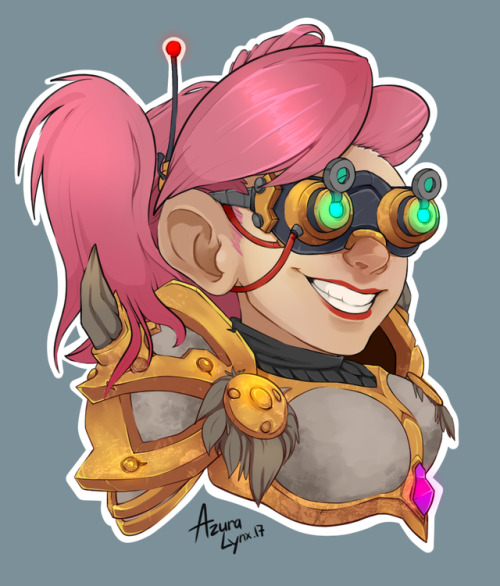 Tumblr Azuralynx Female Gnome Portrait with Goggles