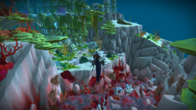 WoW Cata Vashjir Shimmering Expanse NElf on Seahorse