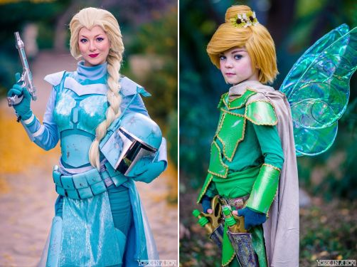 Tumblr Queens-of-Cosplay Boba Fett Elsa Tinkerbell