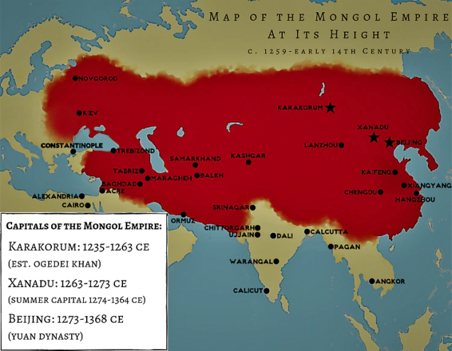 Arienne King World History Encyclopedia Map of the Mongol Empire