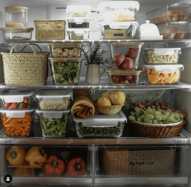 Instagram Amira Youssef Fridge Organization