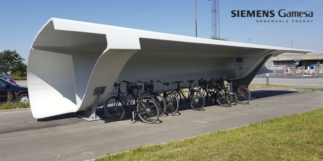 WEF Siemens Gamesa Turbine Bike Shelter
